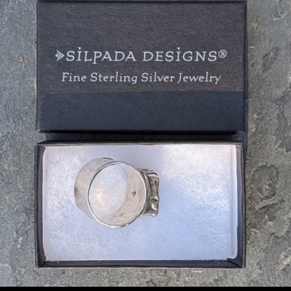 Silpada Solid Sterling Silver Ring With Smoky Bro… - image 5